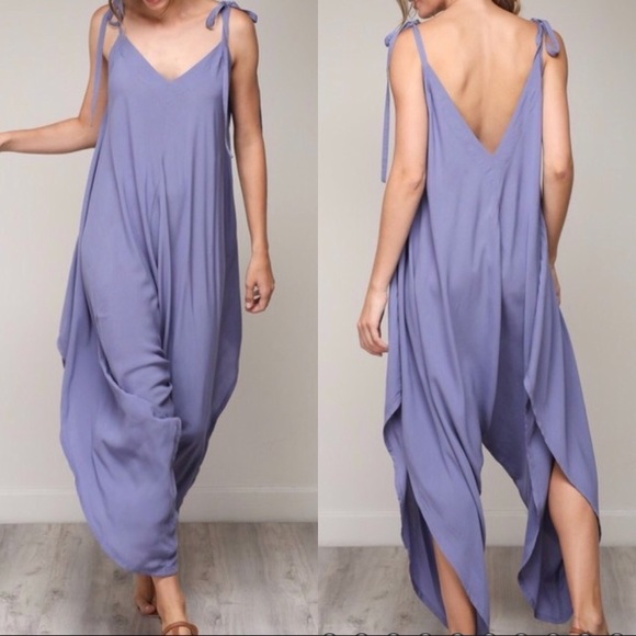 Mustard Seed Pants - Lavender harem pant jumpsuit